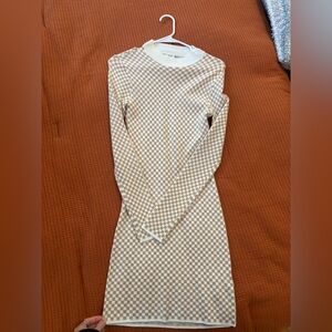Abercrombie checkerboard sweater dress XS